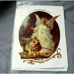 Victorian Print Gaurdian Angel Wisteria by Tender Tees Iron on Transfer